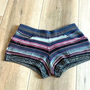 Sweater knit micro shorts